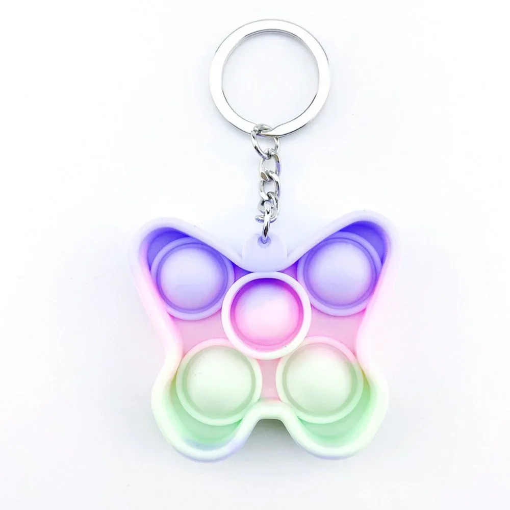 STOCKING STUFFER ALERT***Push Pop‎ Bubble Fidget Toy Small Keychain Bundle of 3